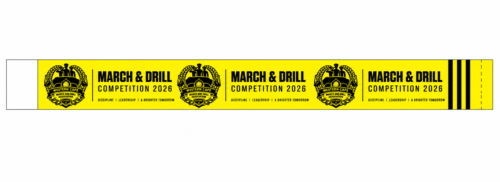 Western Cape March and Drill Competition 2026 wristband